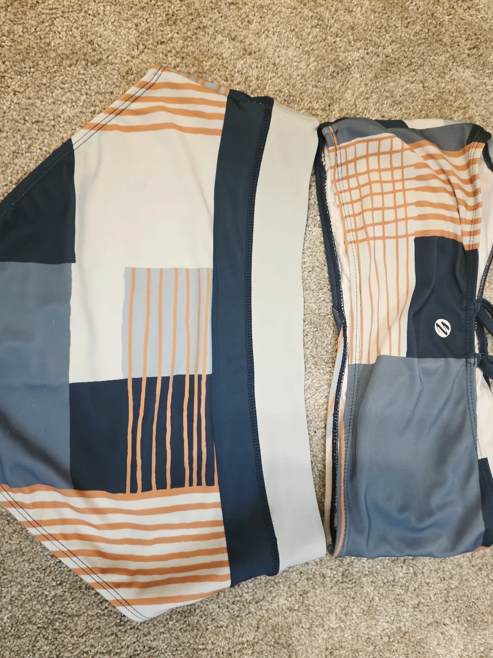 Nani Striped Colorblock Women's Bikini Set in Blue, Light Blue & Peach